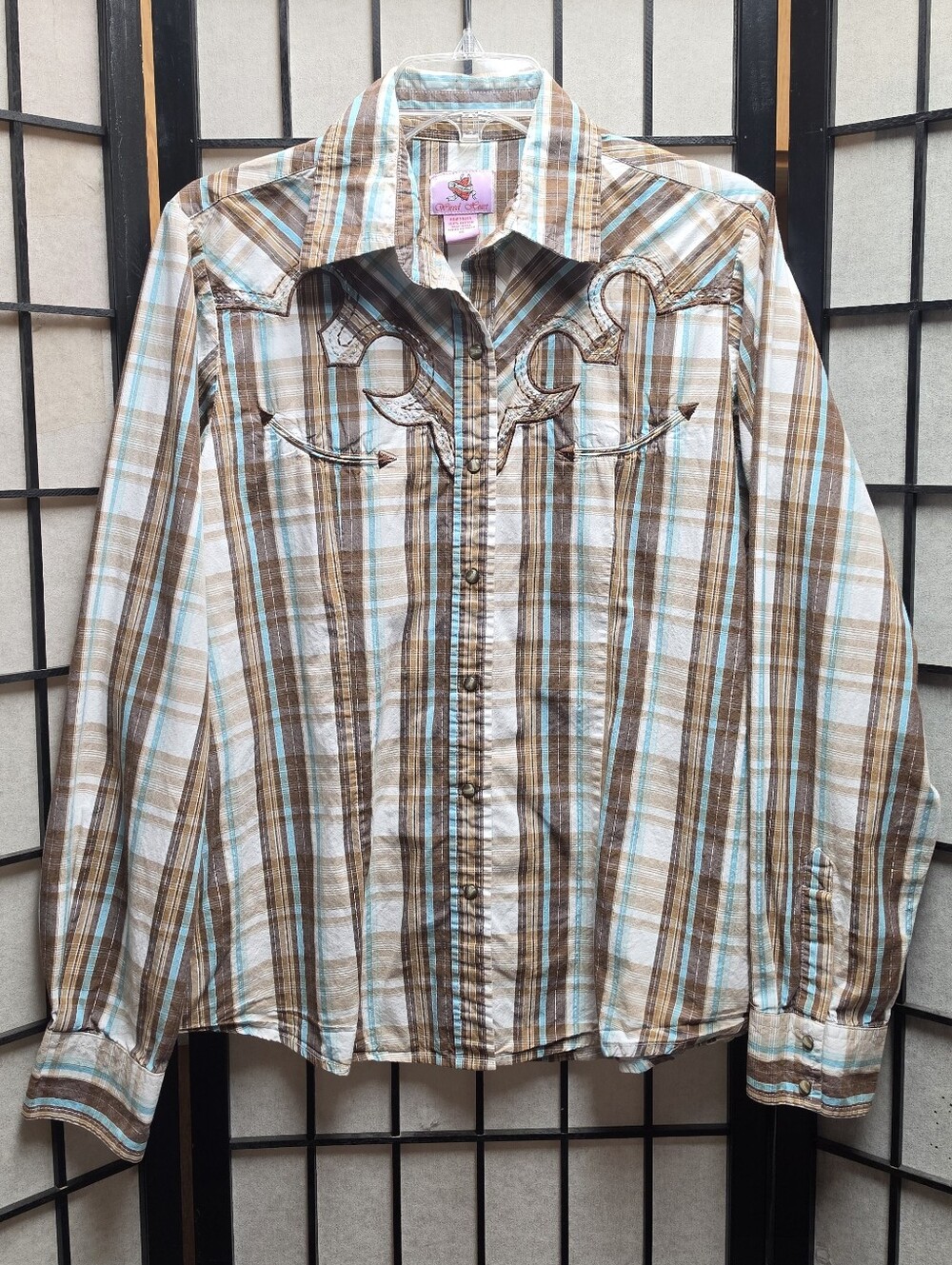 🤠👢Wired Heart Western Cowgirl Button Down Womens XL